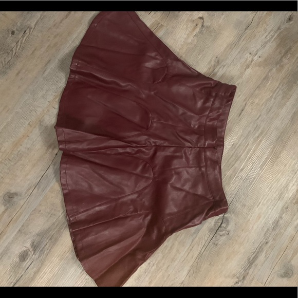 Wine Colour Faux Leather circle skirt from honey - Picture 3 of 3